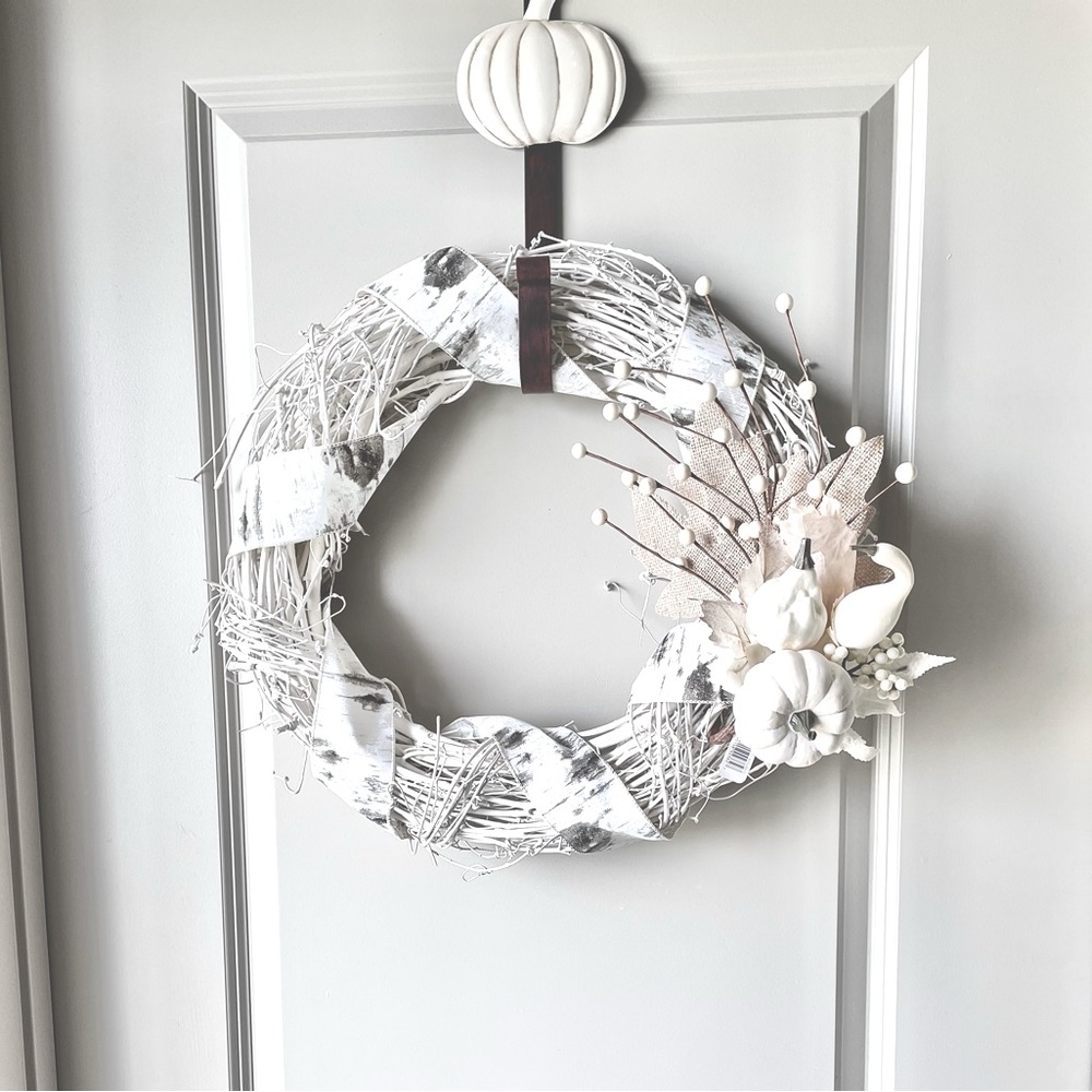 Farmhouse white wood wreath